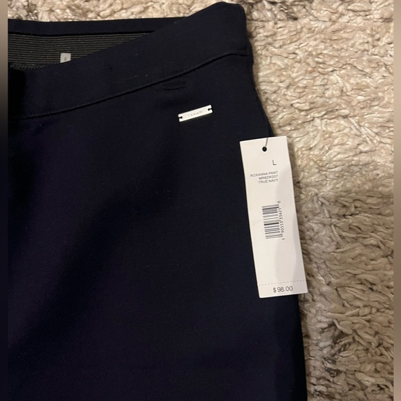 NWT Tahari dark blue (true navy) pants size L (T118) - Picture 4 of 9